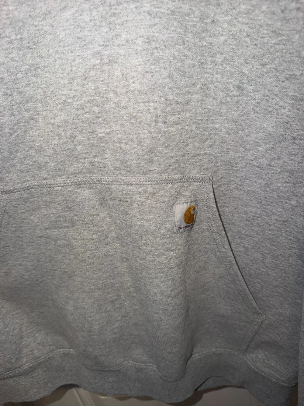 Carhartt Men's Gray Logo Sleeve Hoodie